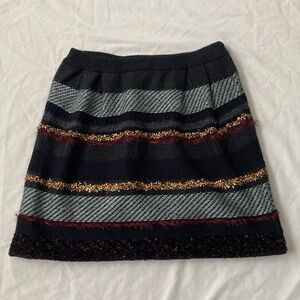 Tory Burch sz S Danielle Metallic Knit Sweater Skirt